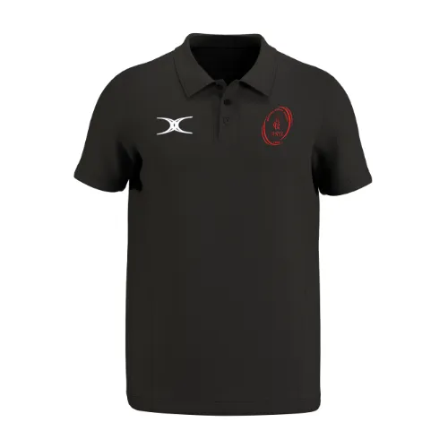gilbert-rugby-atom-polo-manica-corta-nera-senior-army-rugby-union image 1