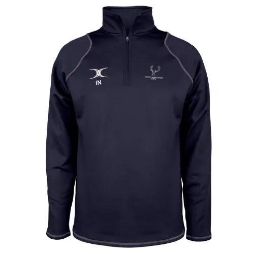 gilbert-rugby-north-ribblesdale-rfc-junior-quest-pile-1-4-zip-blu-navy-scuro image 1