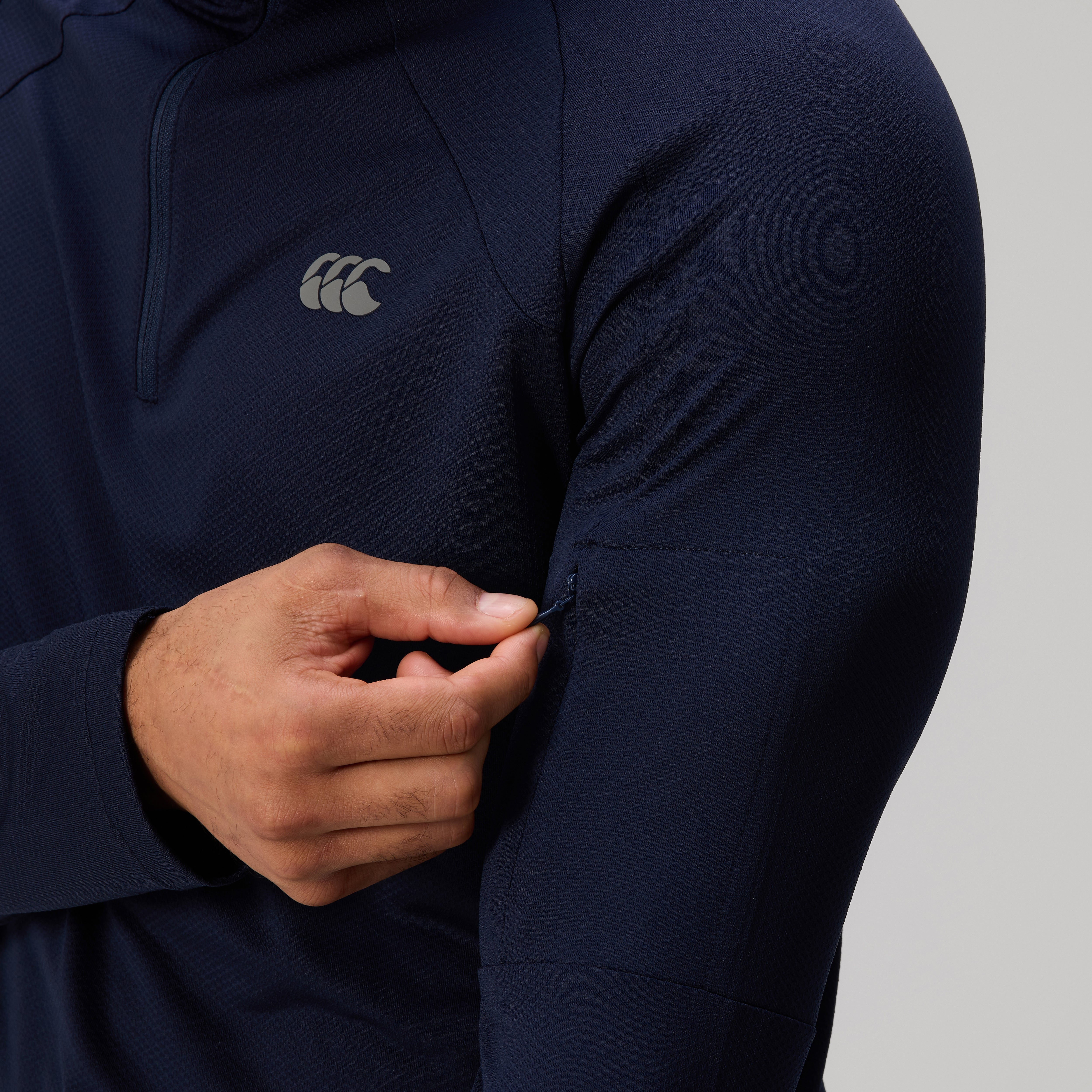canterbury-tempo-1-4-zip-tee-uomo-maglia-allenamento-mezza-zip-navy image 8