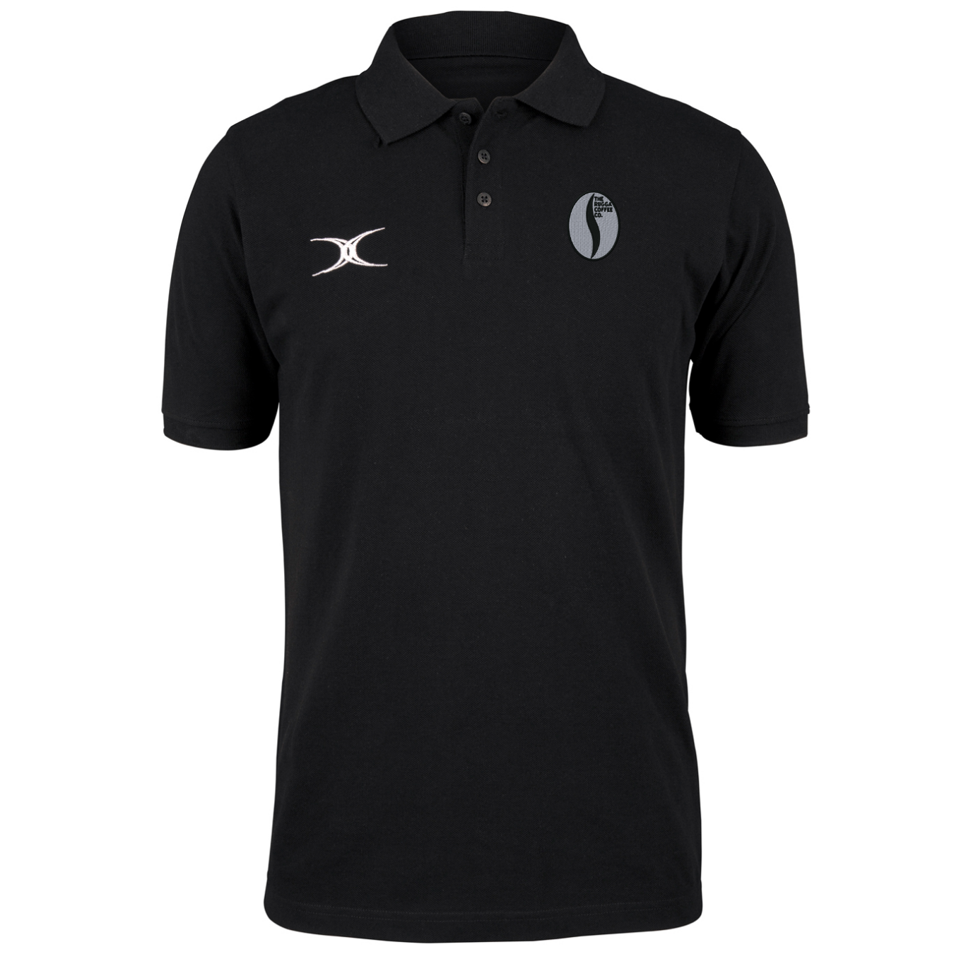 gilbert-rugby-quest-polo-uomo-senior-nera-rugga-coffee image 1