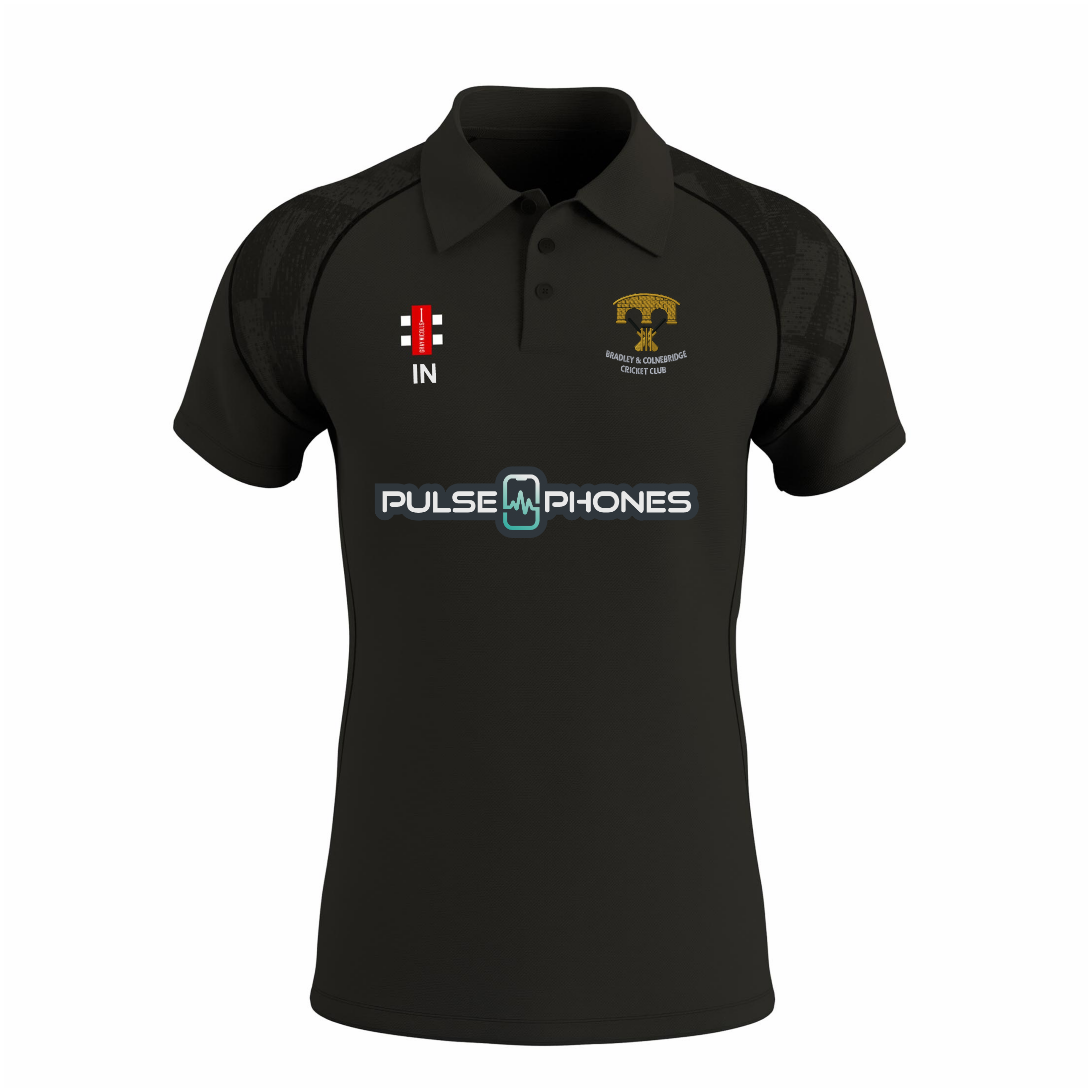 gray-nicolls-gts-polo-manica-corta-senior-nero-bradley-colnebridge-cc image 1