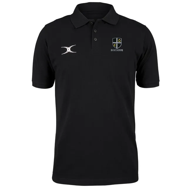 gilbert-rugby-portsmouth-rfc-junior-quest-polo-nera-bambino image 1