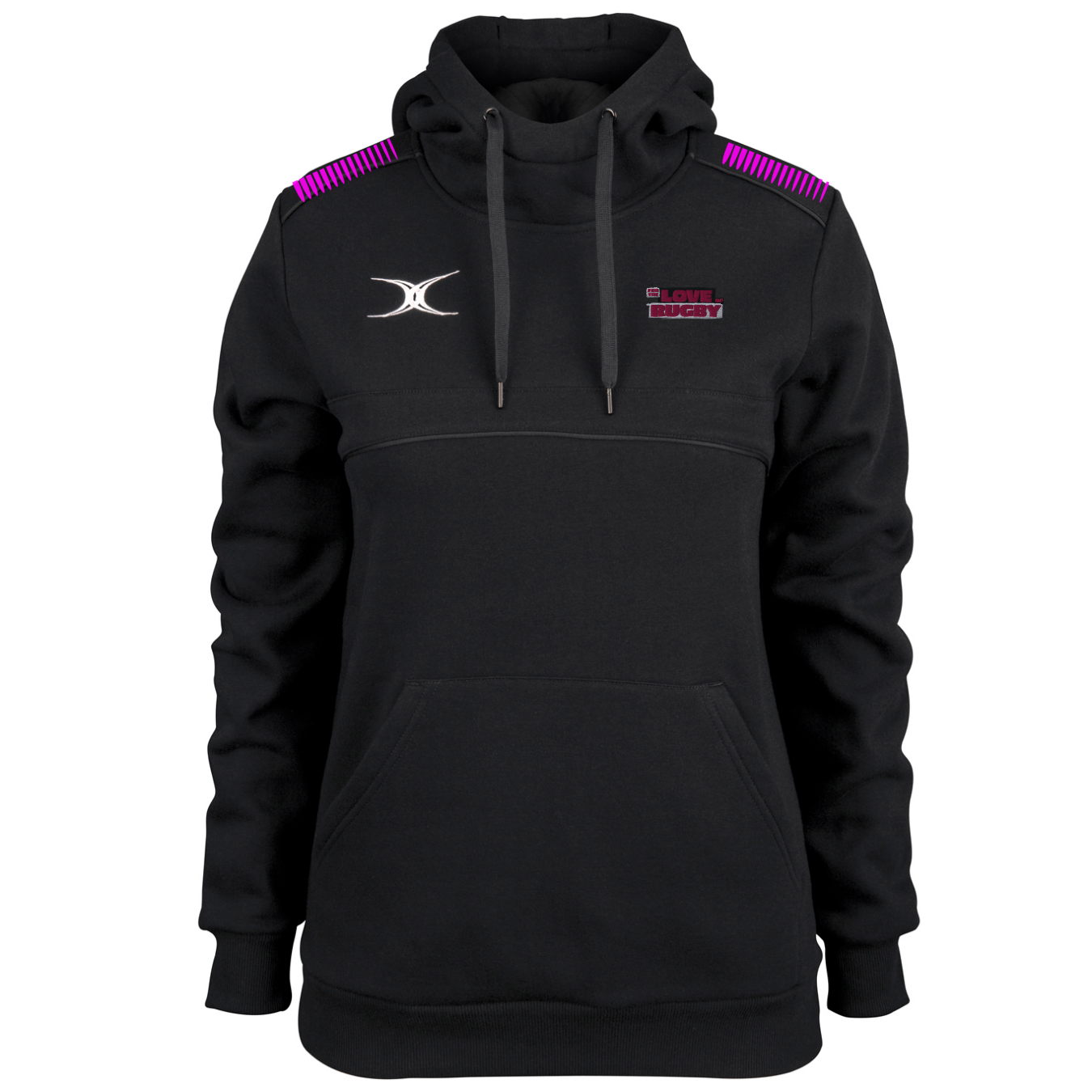 gilbert-rugby-for-the-love-of-rugby-donna-photon-felpa-con-cappuccio-nero image 1