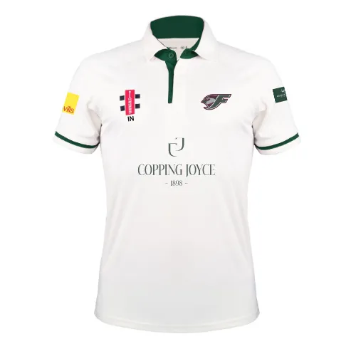 gray-nicolls-pro-performance-v3-maglia-s-s-senior-finchley-cc-ivory-green image 1