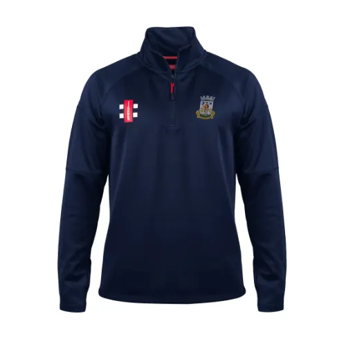 gray-nicolls-forres-st-lawrence-cc-pro-thermo-pile-senior-navy-1-4-zip image 1