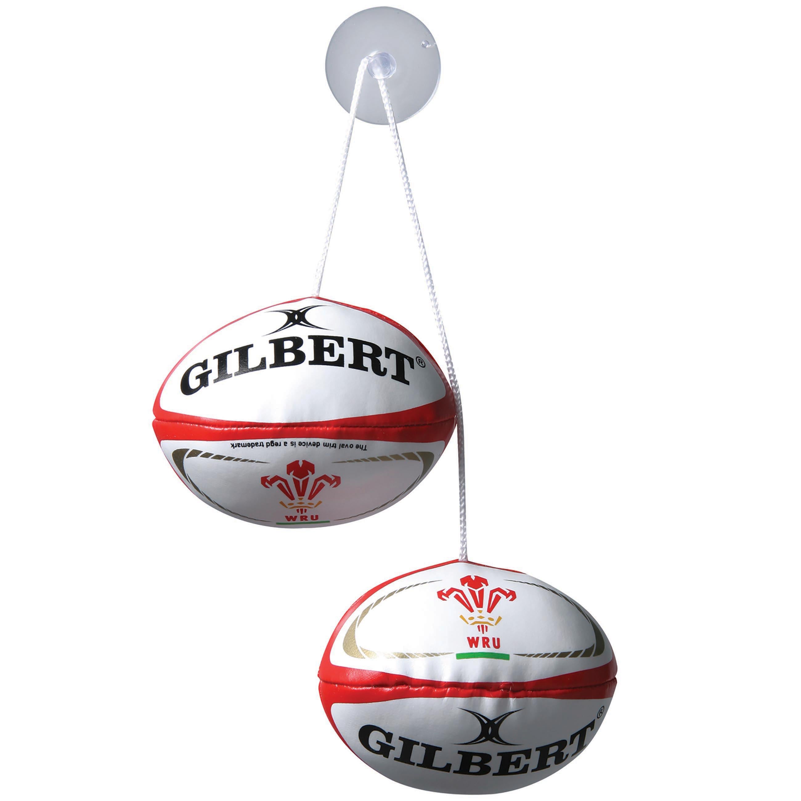 gilbert-rugby-wales-dangle-set-mini-palloni-auto-taglia-unica image 1