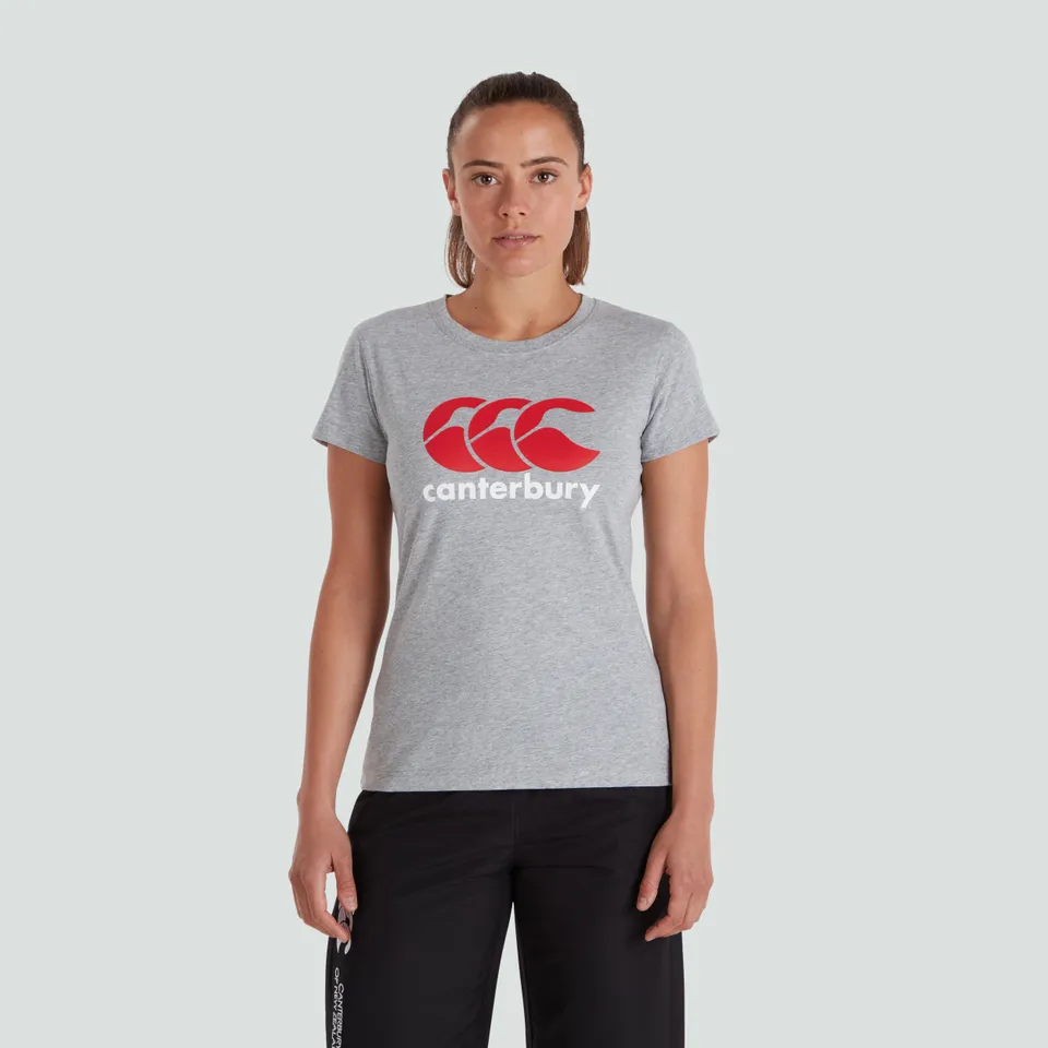 canterbury-ccc-logo-tee-donna-grigio image 1