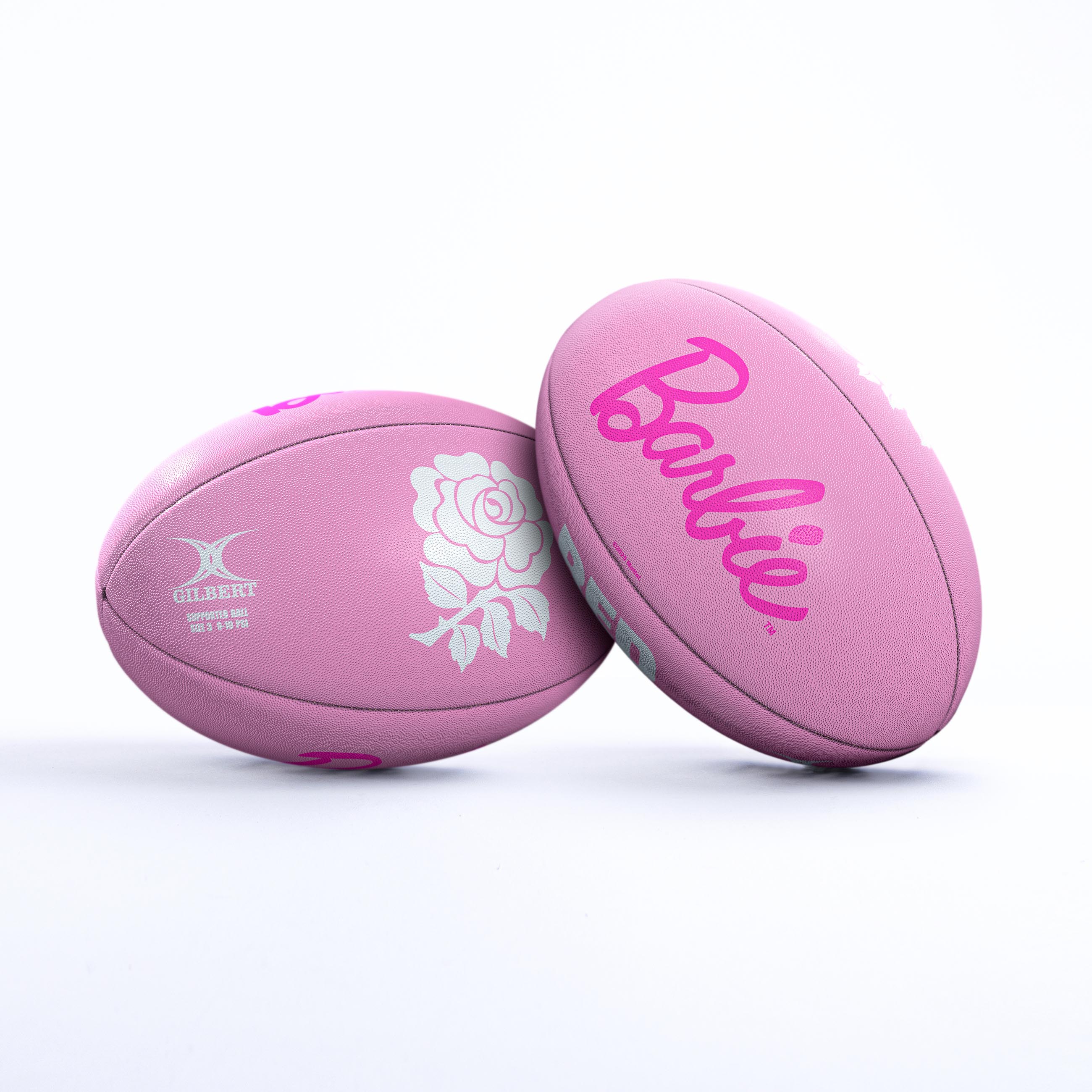gilbert-rugby-barbie-x-red-roses-supporter-ball-pallone-da-rugby image 4