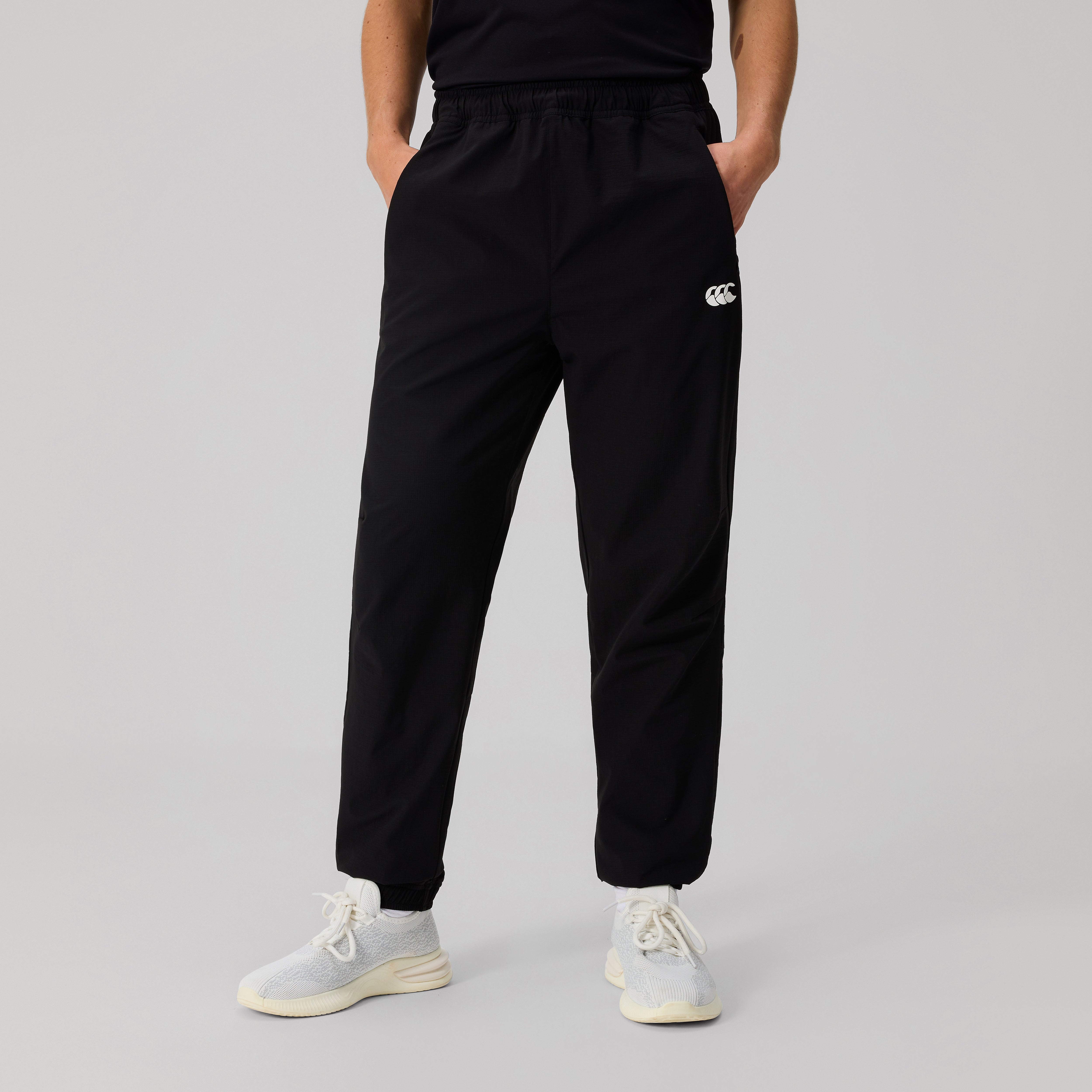 canterbury-tempo-pantalone-tuta-donna-nero-tessuto-woven image 3