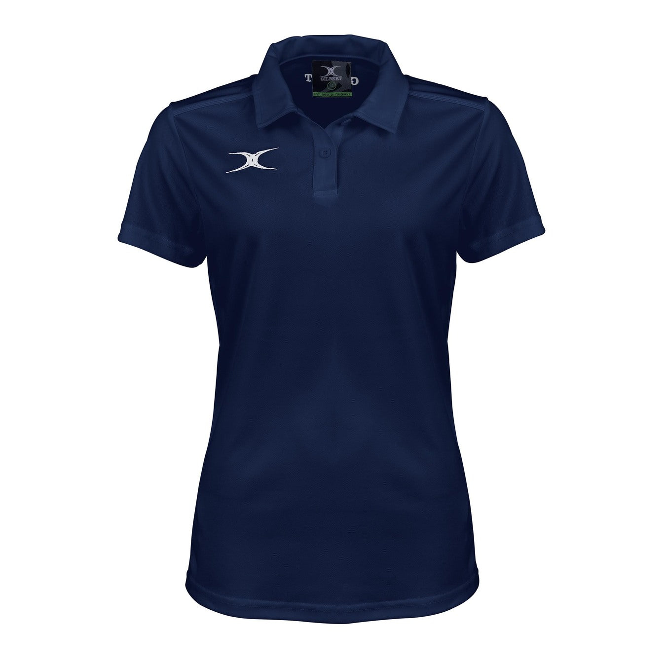 gilbert-rugby-photon-ii-polo-donna-nero-dark-navy-bianco image 4