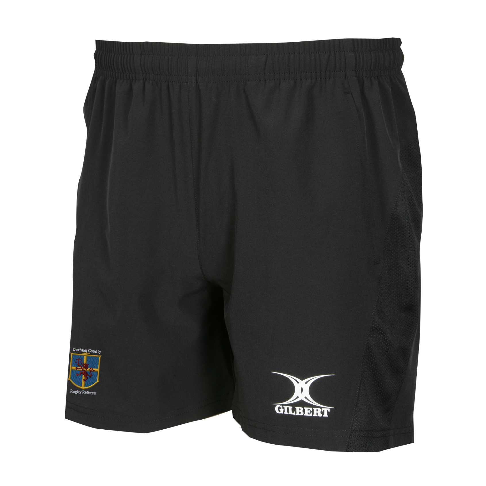 gilbert-rugby-durham-county-referee-pantaloncini-leisure-corti-donna-neri image 1