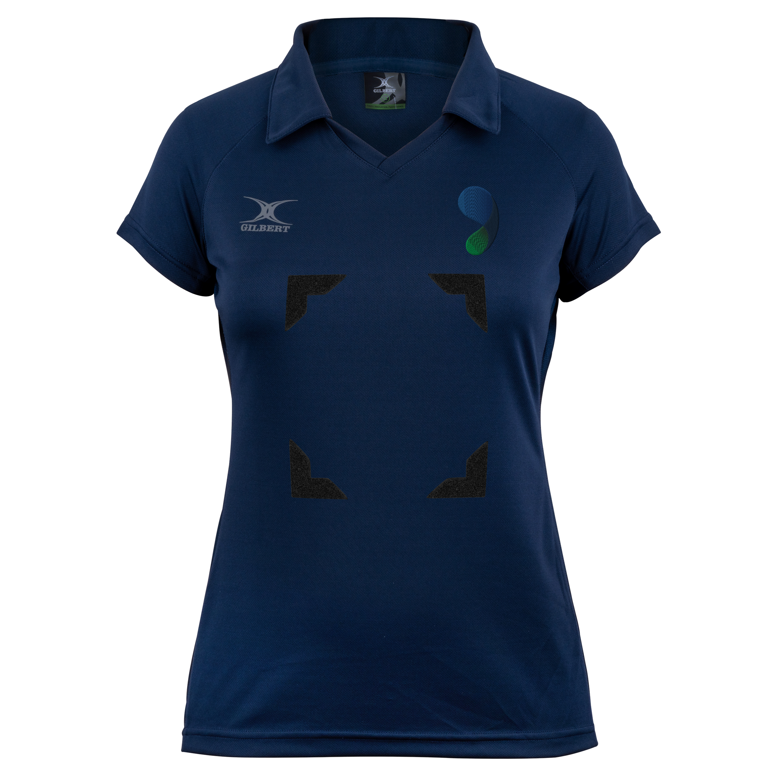 gilbert-rugby-eclipse-maglia-donna-manica-corta-blu-navy-walderslade-greenacre image 1
