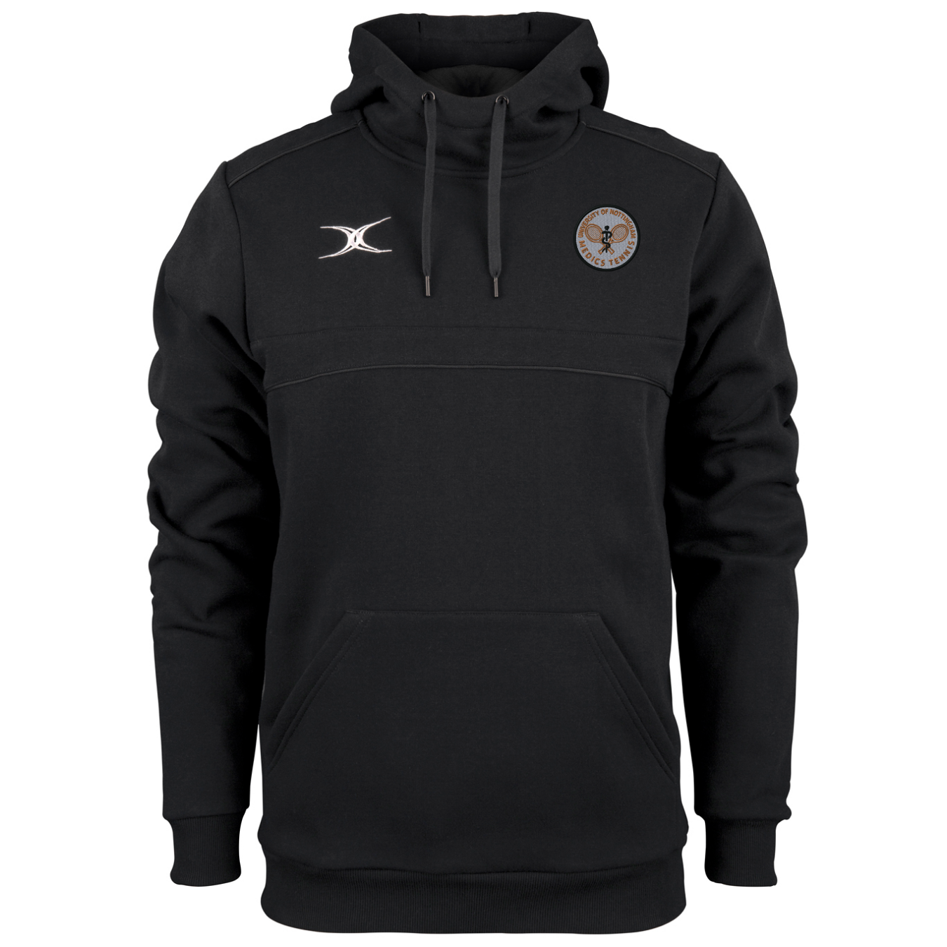 gilbert-rugby-photon-felpa-con-cappuccio-uomo-nottingham-medics-nera image 1