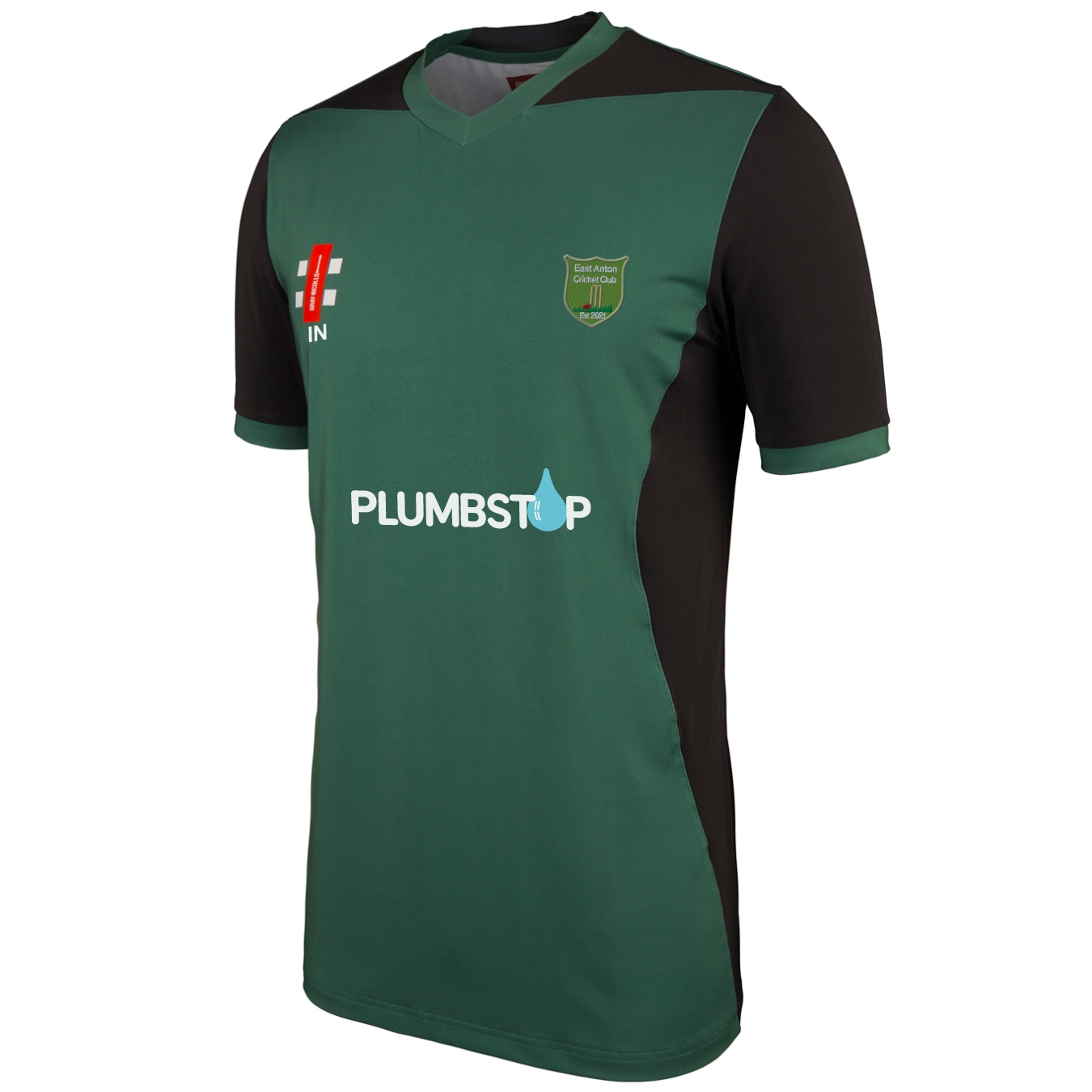 gray-nicolls-east-anton-cc-maglia-gara-junior-verde-nera-pro-performance-t20-man image 1