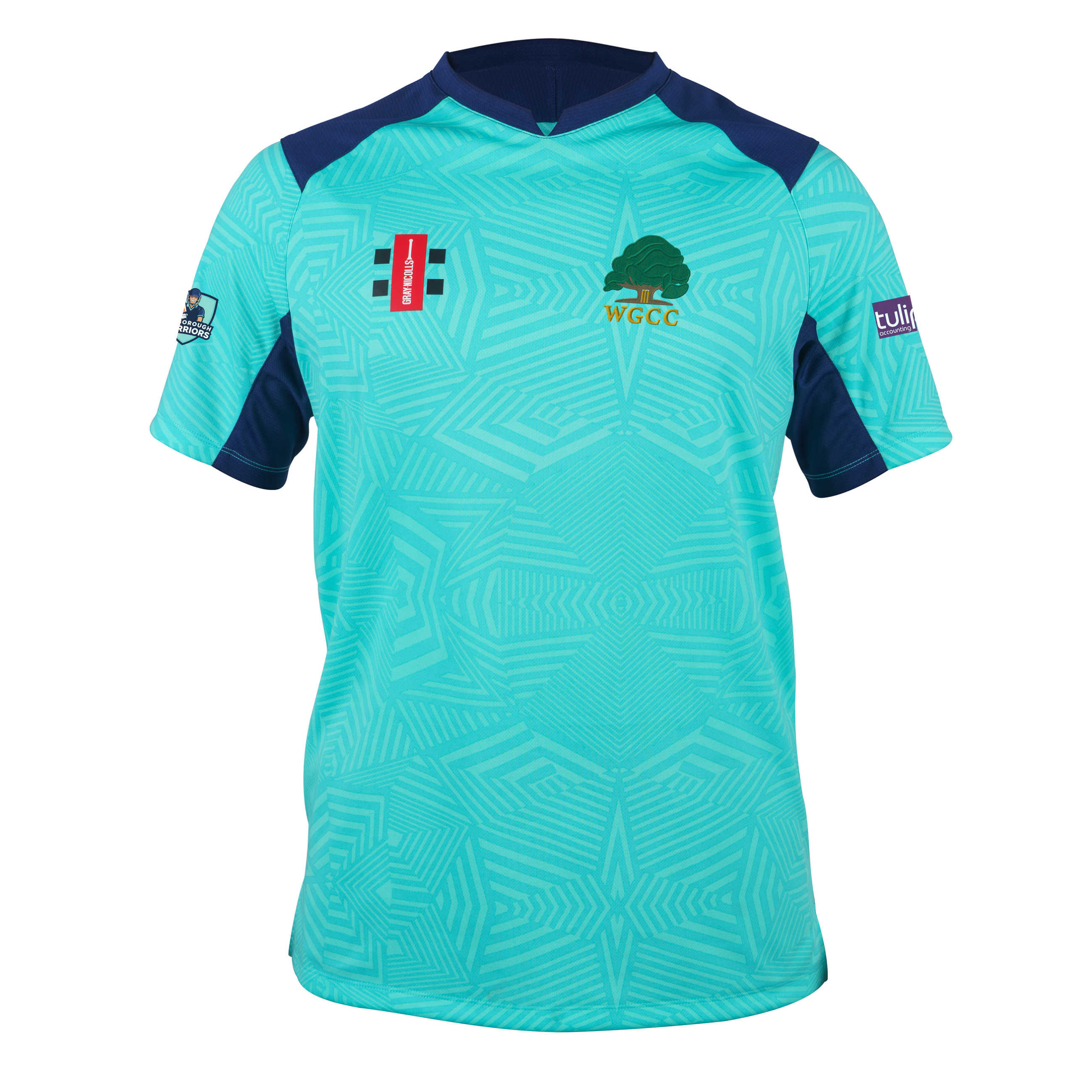gray-nicolls-wisborough-green-cc-senior-maglia-pro-t20-manica-corta-aqua-navy image 1