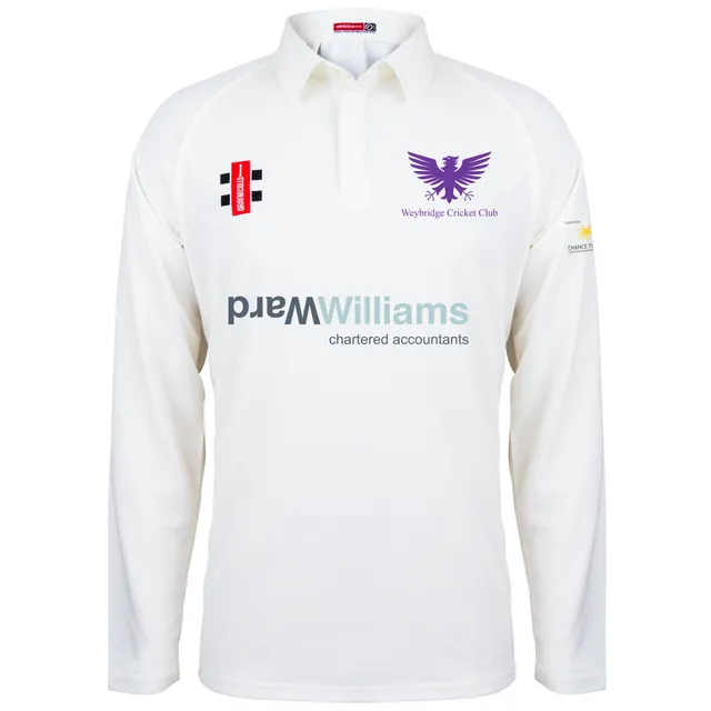 gray-nicolls-matrix-v2-camicia-cricket-manica-lunga-senior-weybridge-cc-avorio image 1