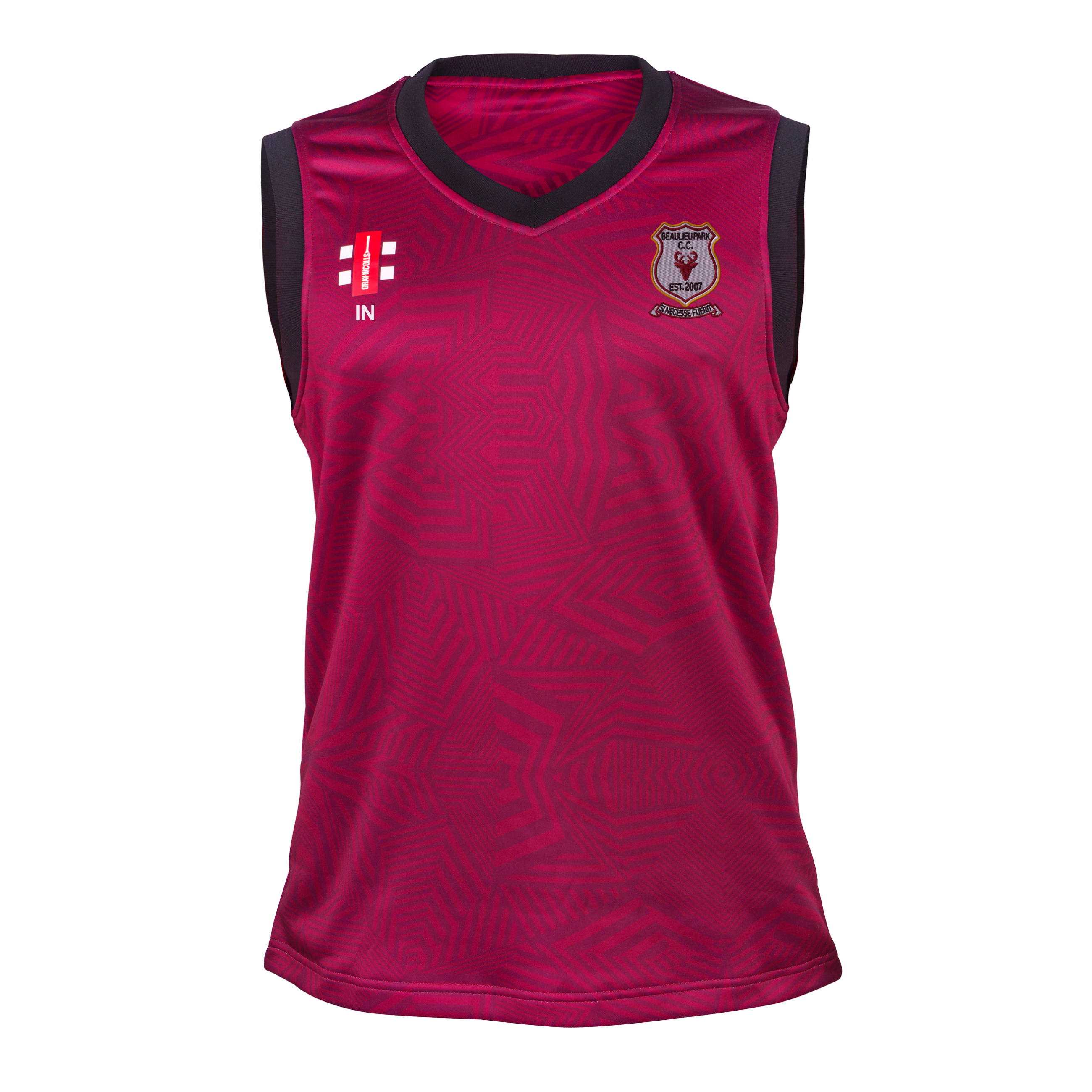 gray-nicolls-pro-t20-slipover-gilet-cricket-junior-beaulieu-park-cc-bordeaux image 1