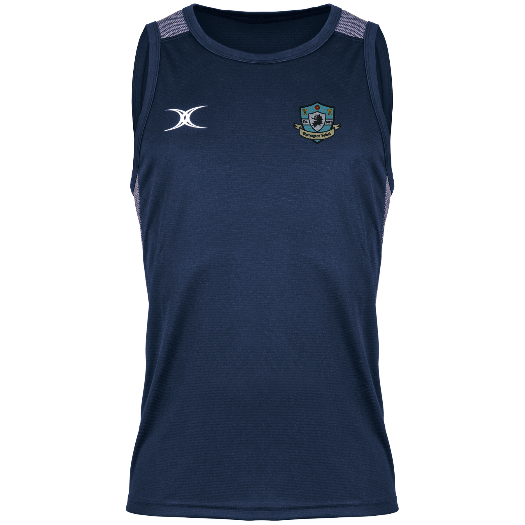 gilbert-rugby-warrington-select-rfc-canotta-pro-uomo-blu-navy-senza-iniziali image 1