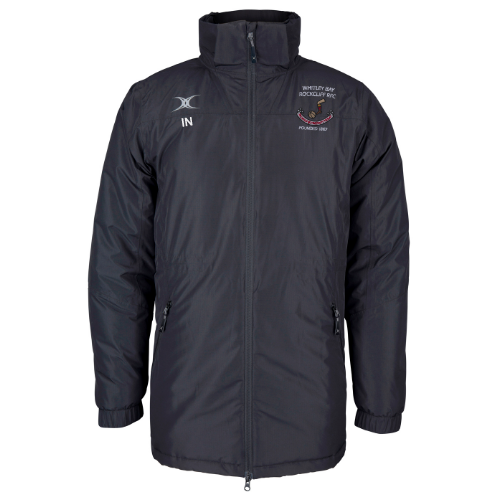 gilbert-rugby-whitley-bay-rockcliff-rfc-adult-pro-all-weather-jacket-black image 1