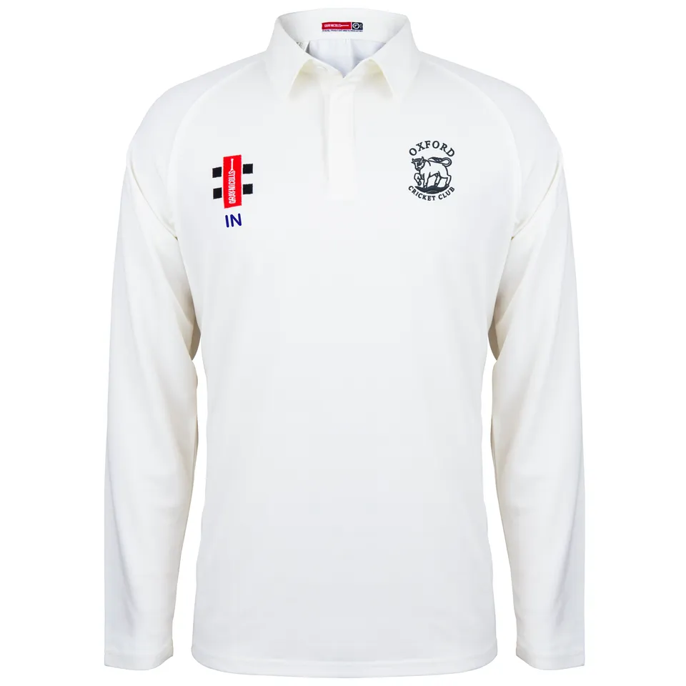 gray-nicolls-matrix-v2-maglia-cricket-manica-lunga-junior-oxford-cc-avorio image 1