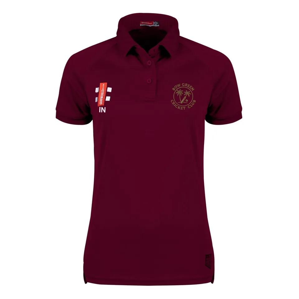 gray-nicolls-bow-green-cc-donna-matrix-v2-polo-s-s-bordeaux image 1