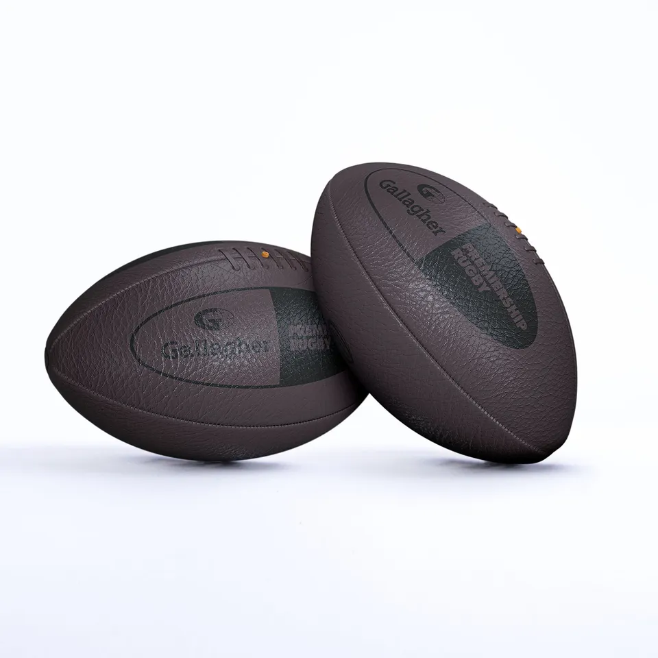 gilbert-rugby-gallagher-premiership-vintage-ball-pallone-rugby-in-pelle-misura-5 image 1