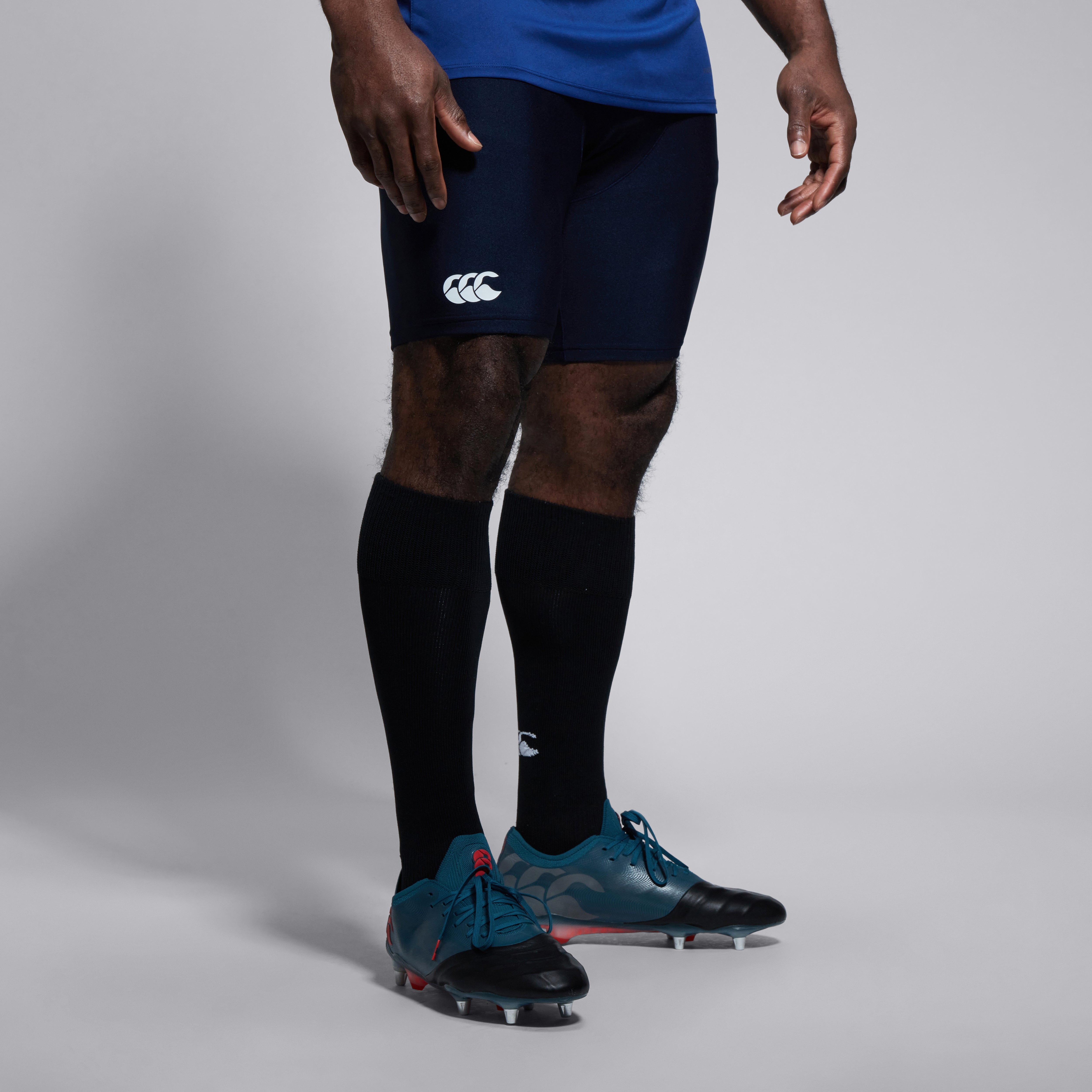 canterbury-thermoreg-pantaloncini-termici-rugby-uomo-blu-navy image 2