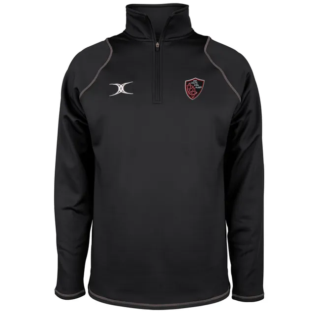 gilbert-rugby-quest-1-4-zip-fleece-junior-celtic-rail-rfc-nero image 1
