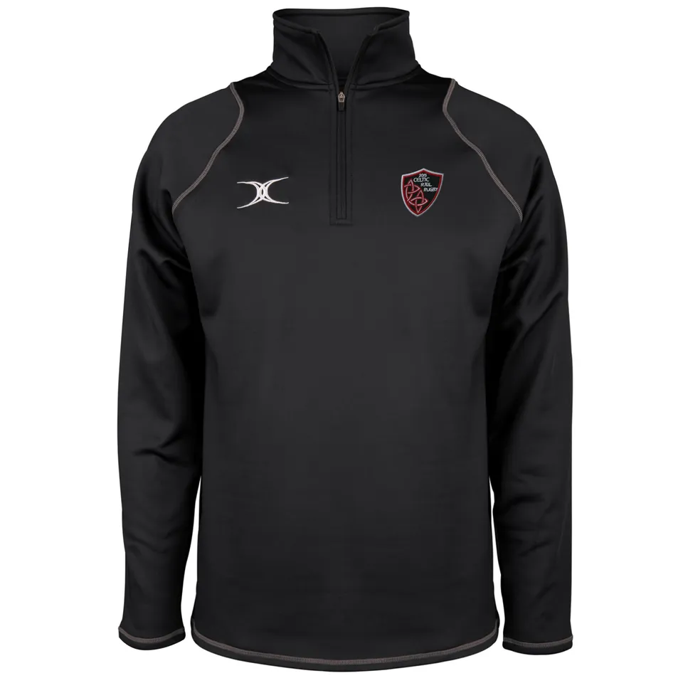gilbert-rugby-quest-1-4-zip-fleece-junior-celtic-rail-rfc-nero image 1