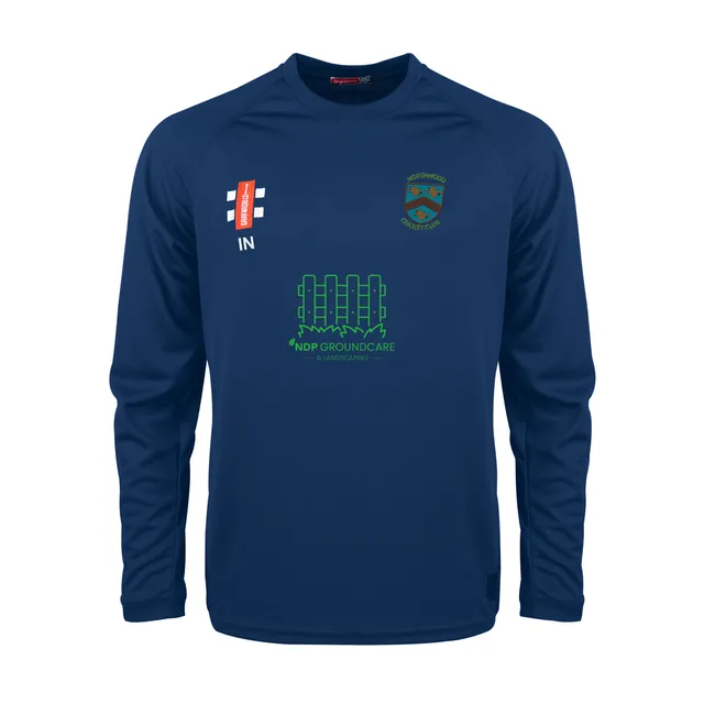 gray-nicolls-matrix-v2-maglia-manica-lunga-navy-northwood-senior-con-iniziali image 1