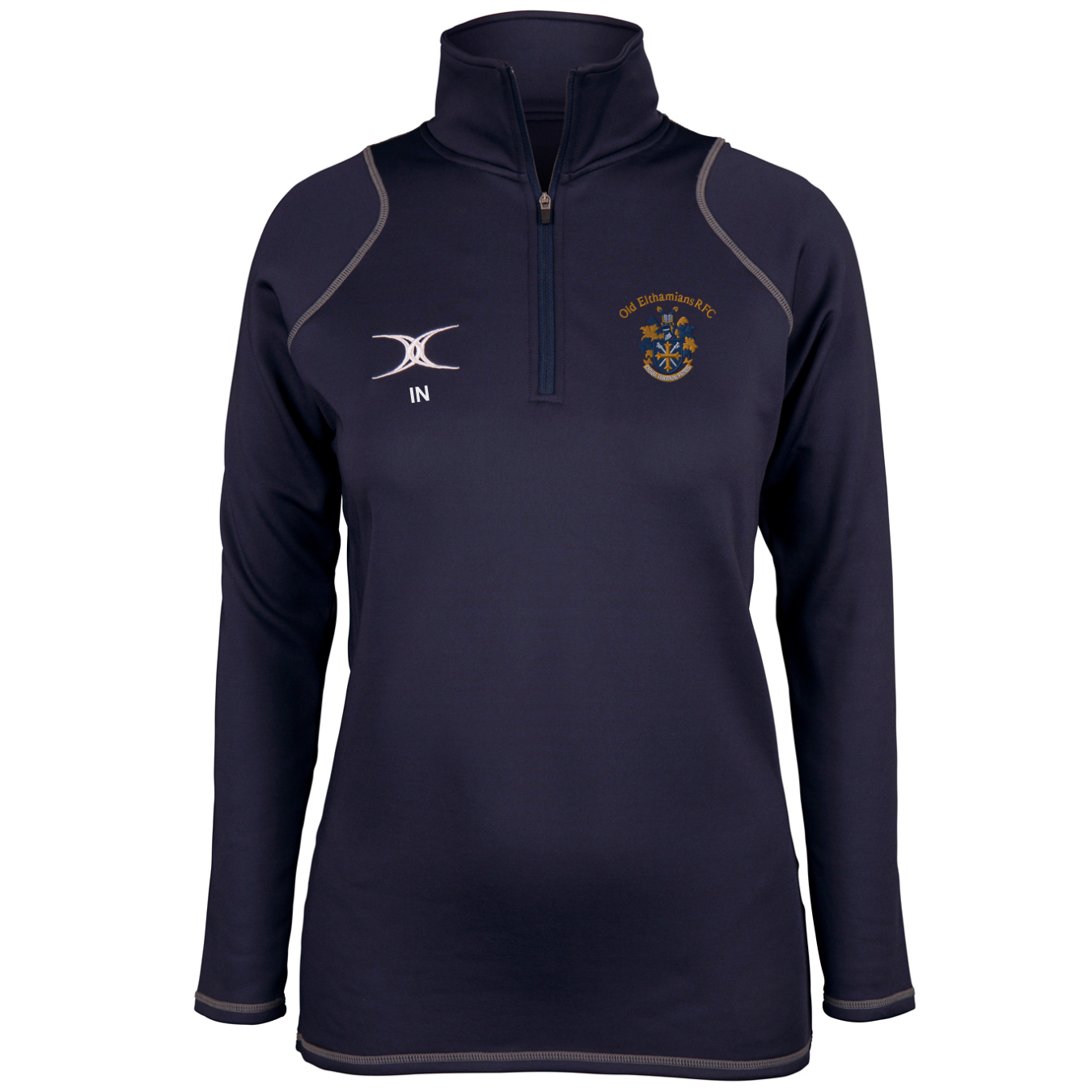 gilbert-rugby-old-elthamians-rfc-donna-quest-pile-1-4-zip-blu-navy-scuro image 1