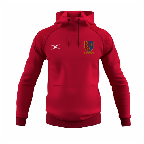 gilbert-rugby-chester-rufc-gts-felpa-con-cappuccio-senior-rossa image 1