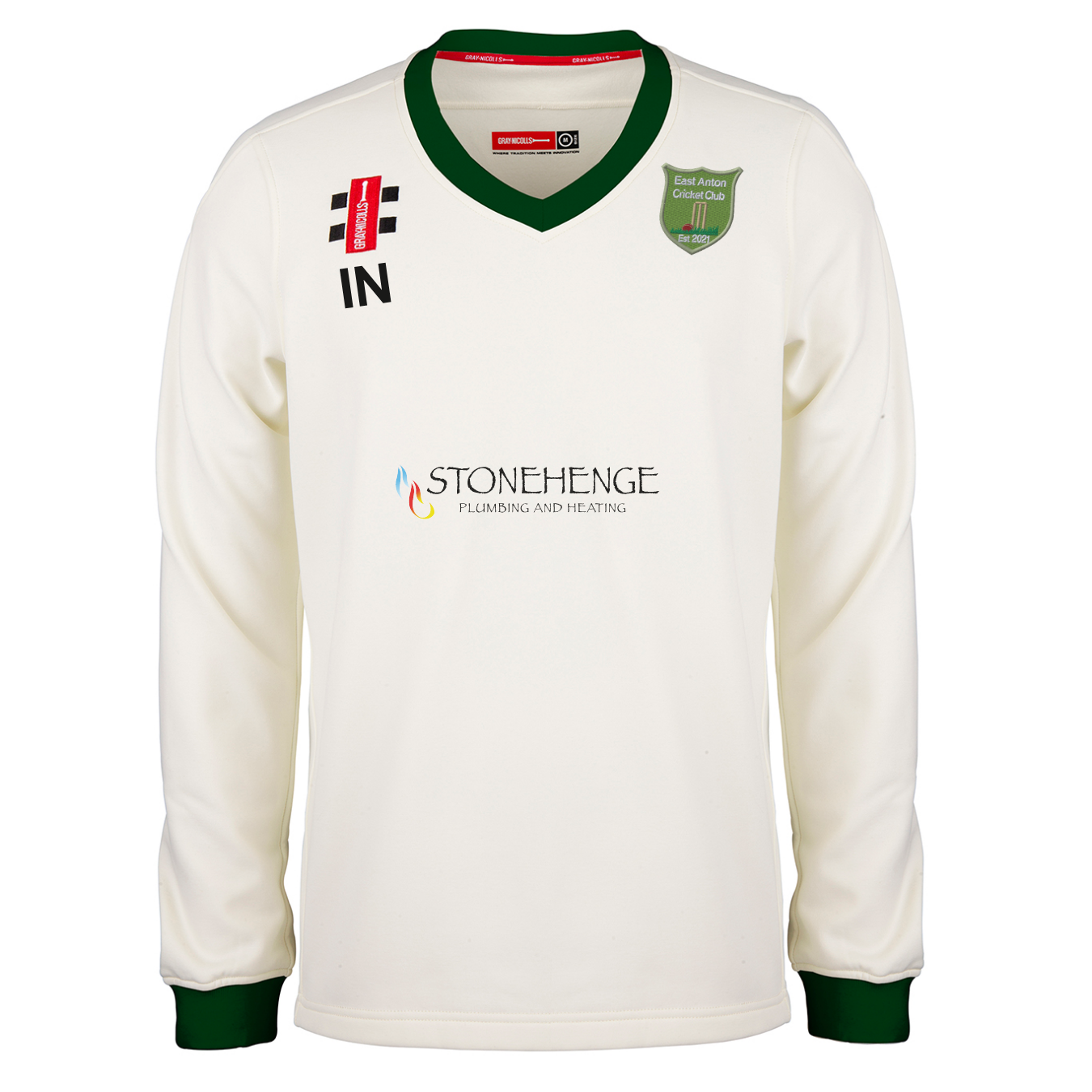 gray-nicolls-east-anton-cc-senior-pro-performance-maglione-da-match-avorio-verde image 1