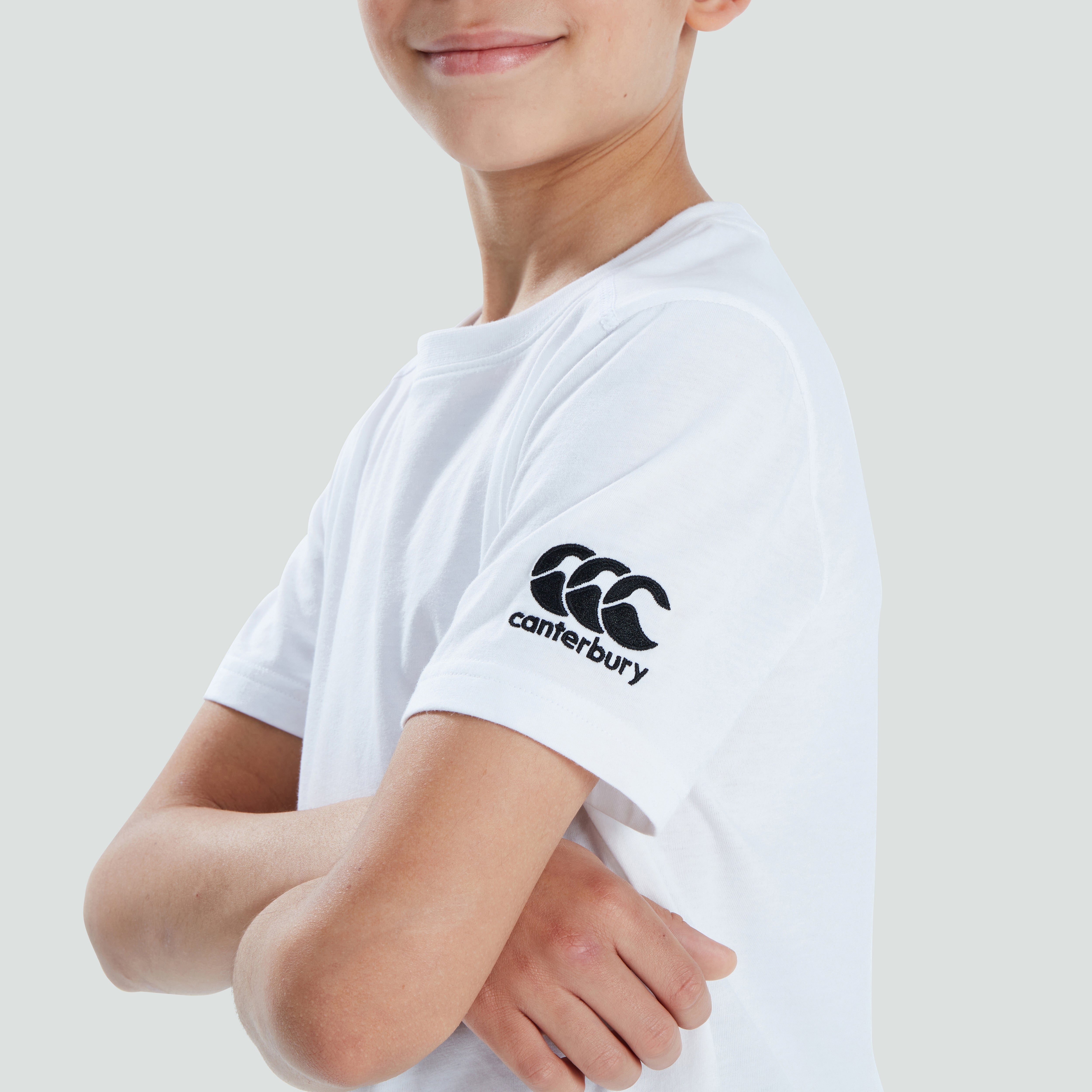 canterbury-junior-club-plain-tee-t-shirt-bianco image 6