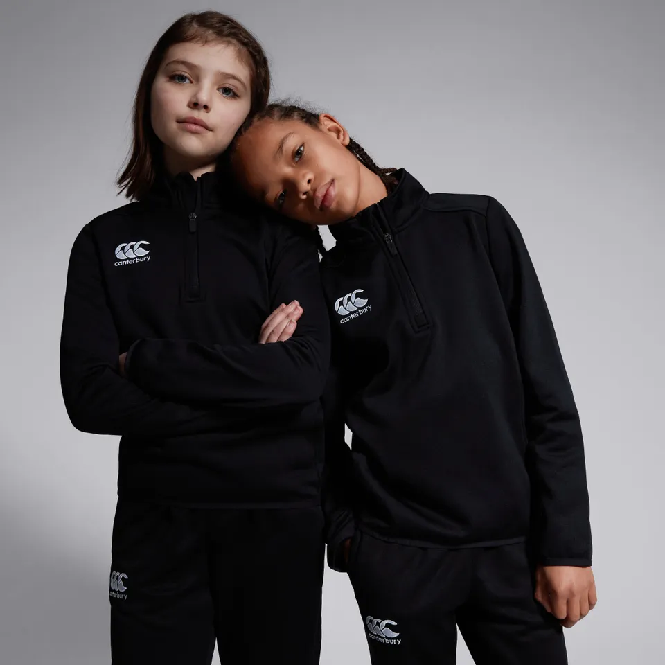 canterbury-club-1-4-zip-midlayer-junior-unisex-top-allenamento-nero image 1