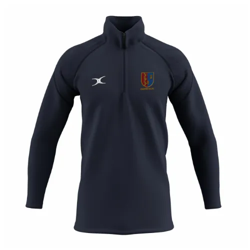 gilbert-rugby-chester-rufc-gts-pile-1-4-zip-senior-blu-navy image 1