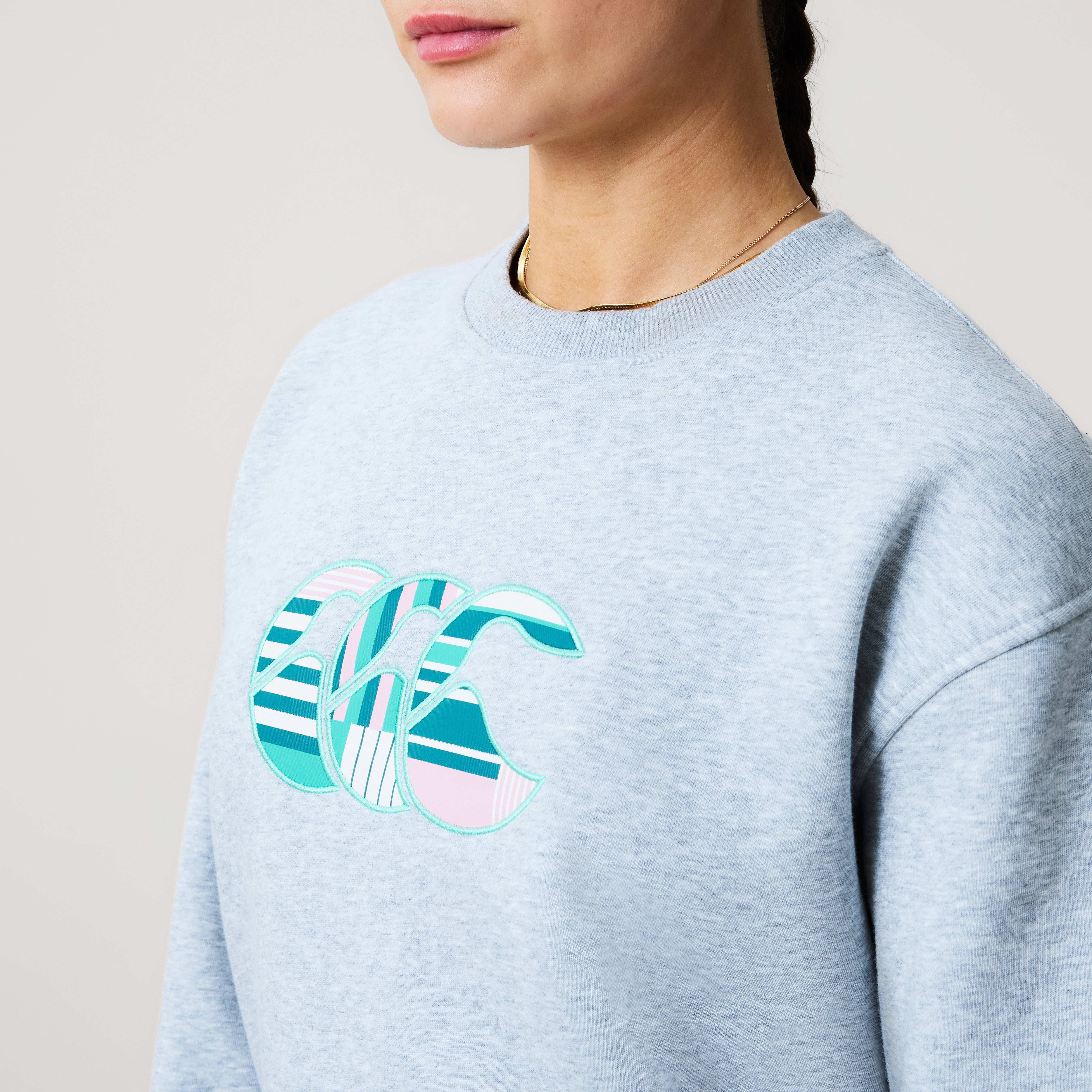 canterbury-uglies-logo-crew-felpa-donna-grigia image 7