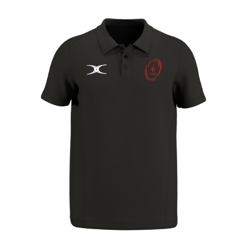 gilbert-rugby-atom-polo-manica-corta-nera-senior-army-rugby-union image 1