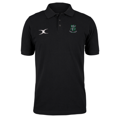 gilbert-rugby-wharfedale-rufc-quest-polo-nera-adulto-cotone-bio image 1