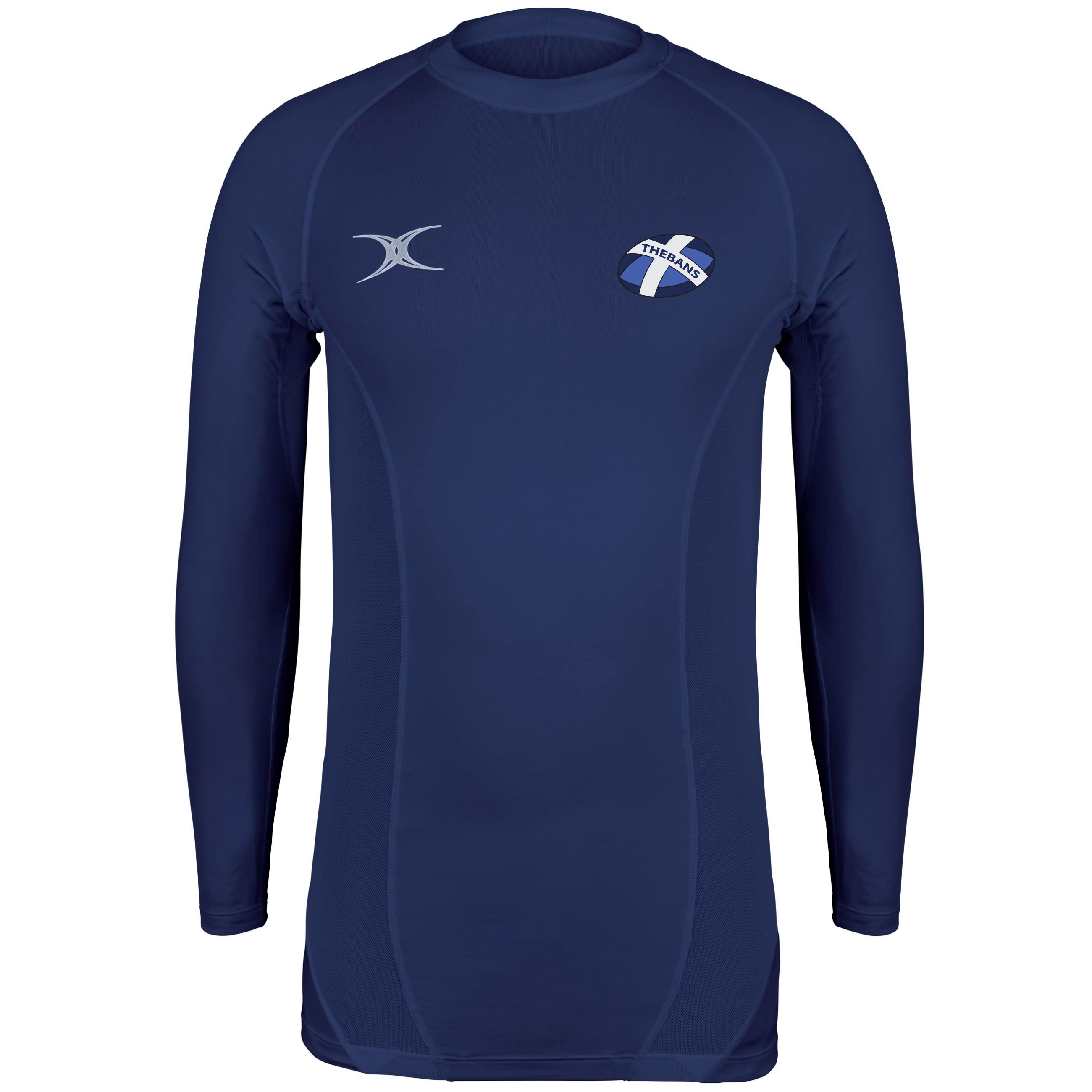 gilbert-rugby-caledonian-thebans-rfc-senior-atomic-x-ii-maglia-baselayer-blu-nav image 1