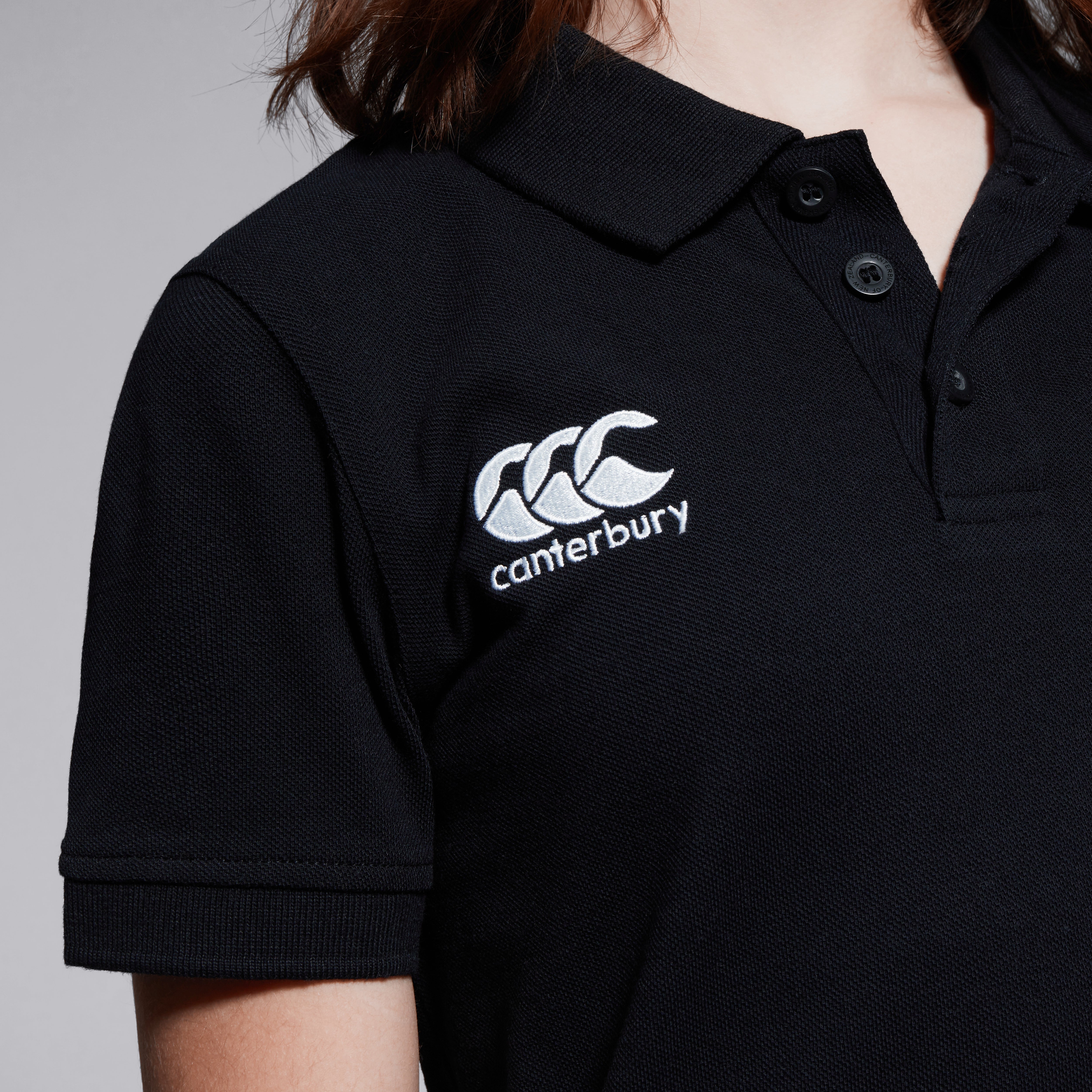 canterbury-waimak-polo-junior-unisex-black-polo-rugby-bambino image 8