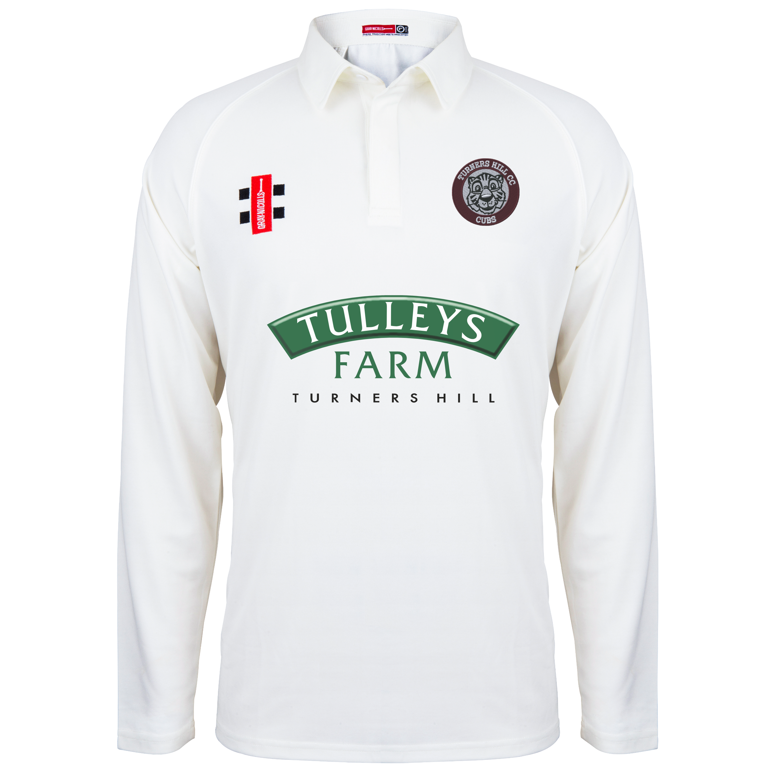 gray-nicolls-turners-hill-cc-matrix-v2-maglia-cricket-avorio-manica-lunga-junior image 1