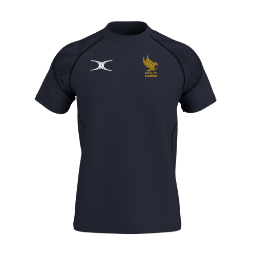 gilbert-rugby-henley-hawks-unisex-gts-t-shirt-blu-navy image 1