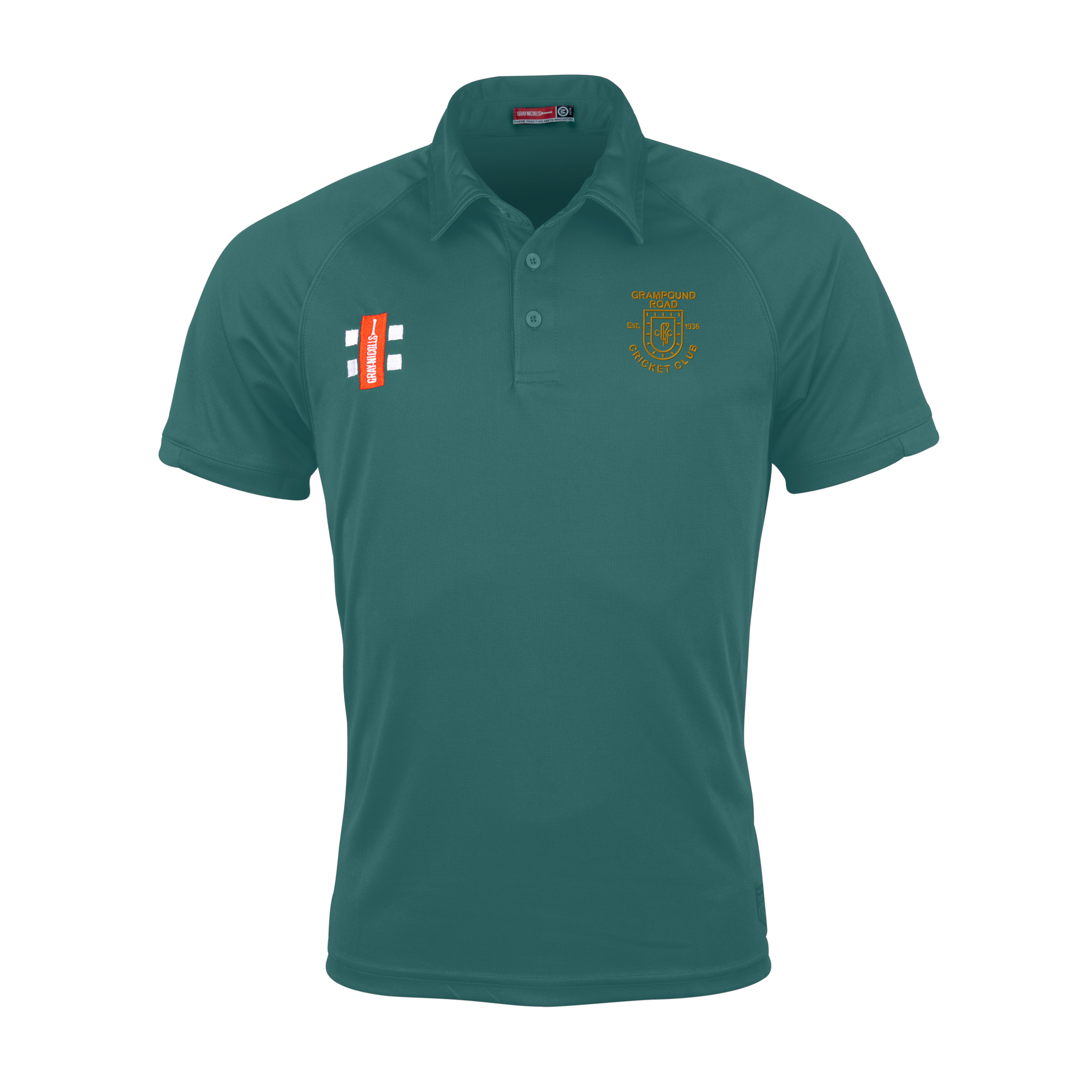 gray-nicolls-matrix-v2-polo-cricket-manica-corta-junior-verde-grampound-road-cc image 1