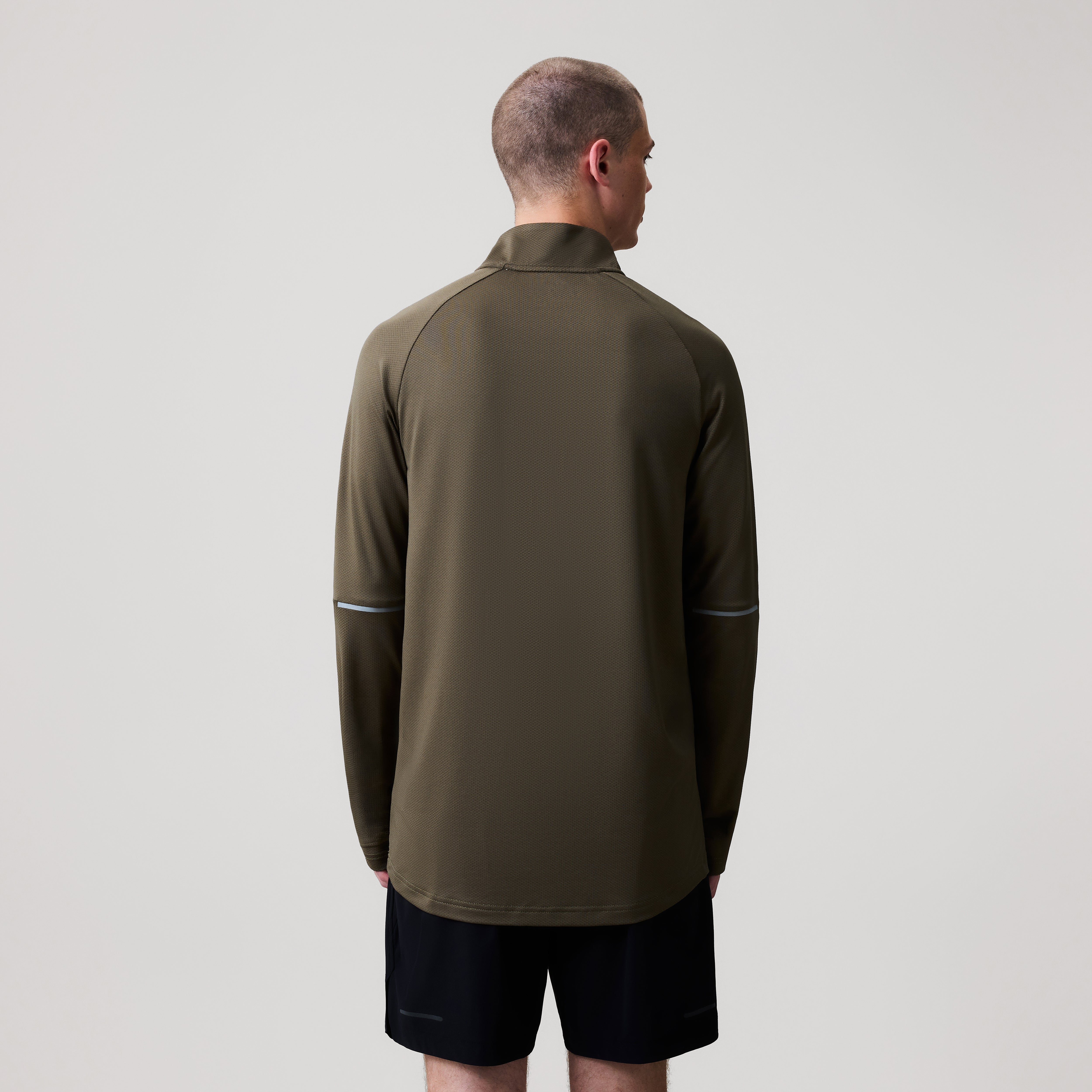 canterbury-tempo-felpa-1-4-zip-uomo-verde-performance image 5