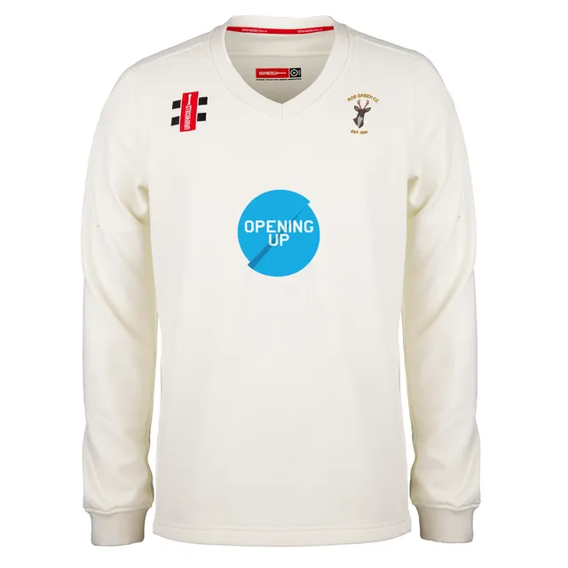 gray-nicolls-roe-green-cricket-club-pro-performance-maglione-match-junior-avorio image 1