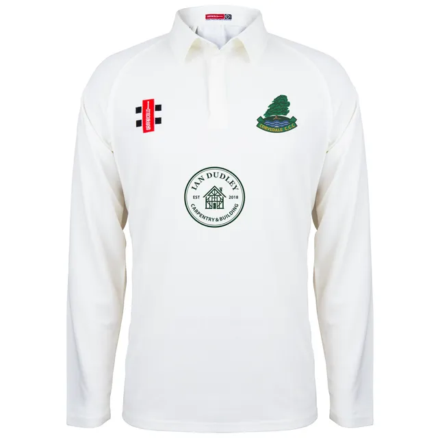 gray-nicolls-matrix-v2-maglia-cricket-manica-lunga-senior-corvedale-cc-avorio image 1