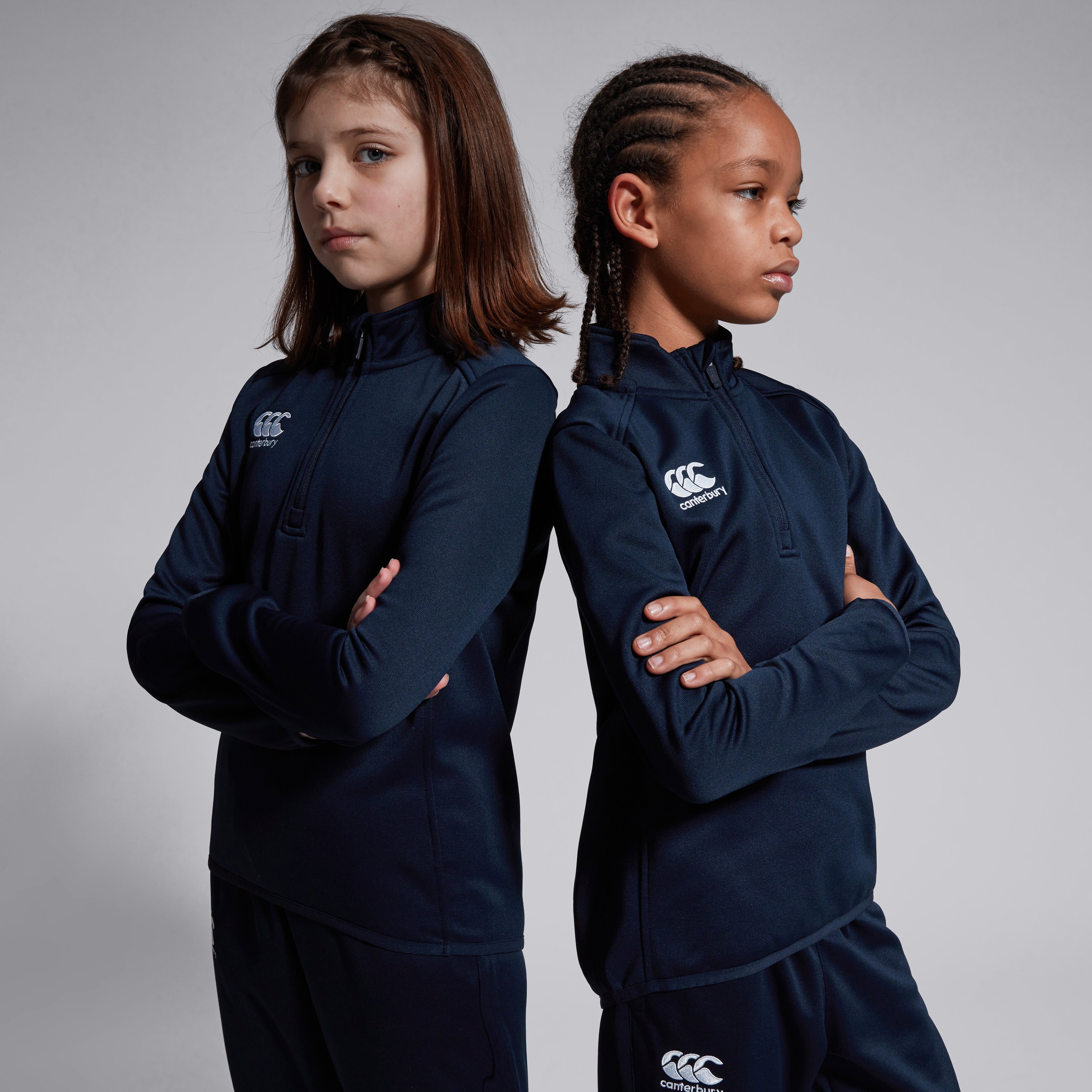 canterbury-club-1-4-zip-midlayer-junior-felpa-allenamento-rugby-navy image 2