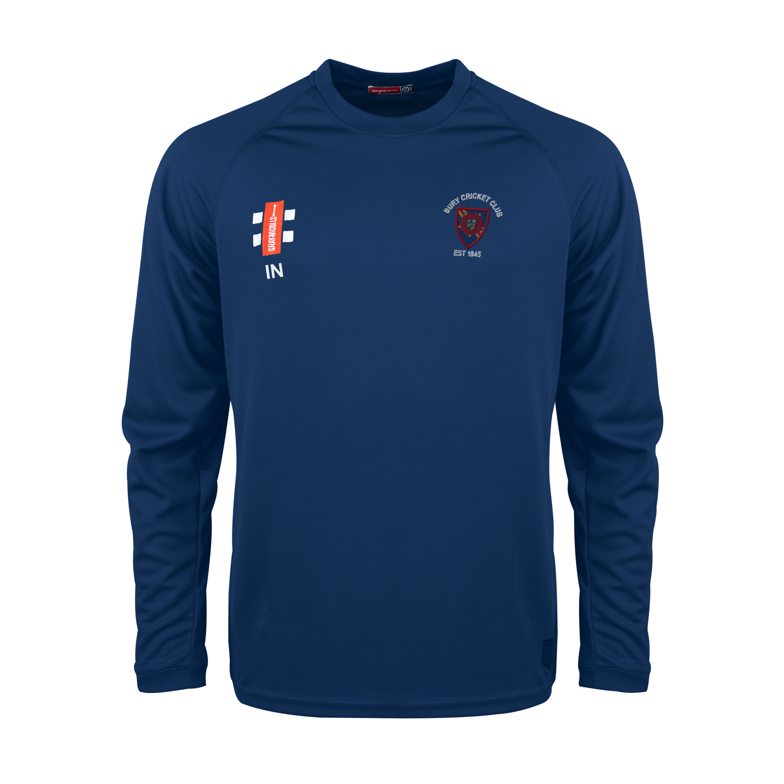 gray-nicolls-bury-cc-junior-navy-matrix-v2-l-s-tee-shirt image 1