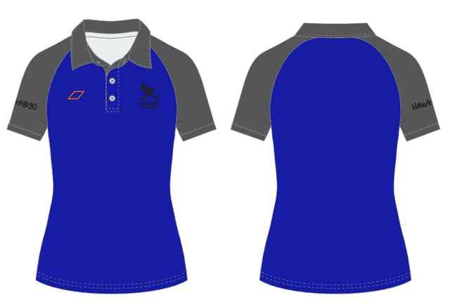 grays-oxford-hawks-hc-donna-polo-atlas-manica-corta-blu-navy-grigio image 1